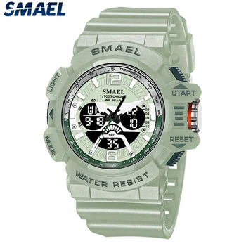 Винтажные спортивные часы SMAEL, мужские водонепроницаемые военные часы, многофункциональные наручные часы с круглым циферблатом, новая мода, Цифровые наручные часы Ourdoor 8065