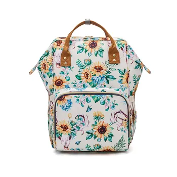 Водонепроницаемая сумка для мамы для беременных, Большая емкость, Модный Многофункциональный детский рюкзак с цветочным принтом Для путешествий, Прямая поставка