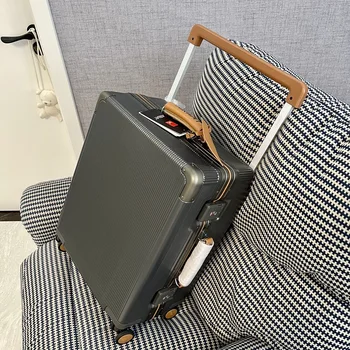 Высококачественная модная алюминиевая рама для багажа, экспорт в Японию, супер бесшумная универсальная дорожная коробка на колесах, 20-дюймовая коробка для мужчин и женщин