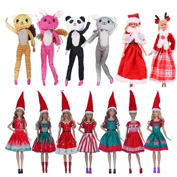Горячая распродажа, 3 комплекта/упаковка, Рождественский костюм животного, костюмы для косплея, одежда для кукол Барби, Кавайные милые аксессуары для игрушек-кукол 30 см