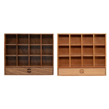 Декор для домашнего кабинета 1: 12, деревянный Мини-книжный шкаф, полка, миниатюрный шкаф
