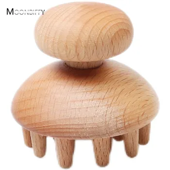 Деревянный массажер для головы в форме осьминога, ручной массаж, расслабляющий массаж головы, китайские массажные инструменты для снятия напряжения с мышц и коллатералей