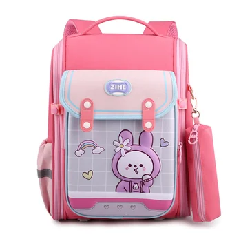 Детская сумка для начальной школы с мультяшным кроликом, рюкзаки с принтом астронавта, рюкзак для учащихся детского сада, милый детский школьный рюкзак, водонепроницаемый