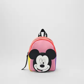 Детская школьная сумка Disney с Микки Маусом, детский рюкзак для мальчиков и девочек из детского сада, трехмерный рюкзак с милой мультяшной Минни