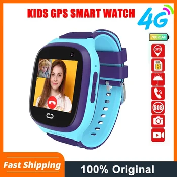 Детские Умные часы 4G с GPS Отслеживанием IP67, Водонепроницаемые детские Умные часы, Ограждение безопасности, SOS, звуковой сигнал SIM-карты, Охранник для мальчиков и девочек