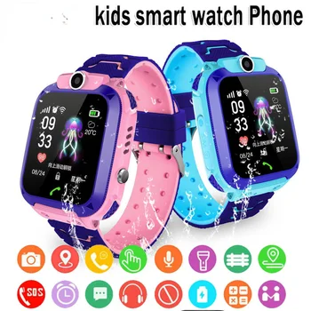 Детские умные часы 4G, SIM-карта, LBS-трекер, камера SOS, телефон, голосовой запрос, математическая игра, детский фонарик
