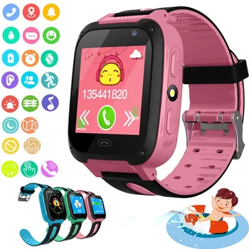 Детские умные часы с водонепроницаемым набором номера, умные часы с GPS, отслеживающие местоположение, детские телефонные часы для мальчиков, подарки для девочек