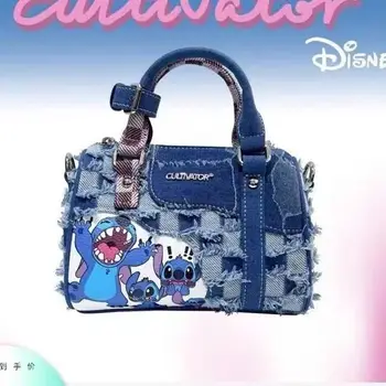 Джинсовая ткань Disney, сшитая с рваными отверстиями, сумка-мессенджер, ручная подушка, сумки-тоут, женская сумка через плечо, дизайнерские сумки класса Люкс