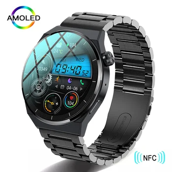 Для Huawei NFC Смарт-Часы Мужские GT3 Pro AMOLED 390*390 HD Экран Частота сердечных сокращений Bluetooth Вызов IP68 Водонепроницаемые Смарт-часы Для Xiaomi