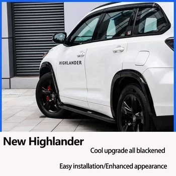 Для Toyota Highlander 2015- 2021 2022 2023 Защита отделки Средней Колонны Окна Двери Автомобиля ПК Черная декоративная Наклейка в Полоску 14 P