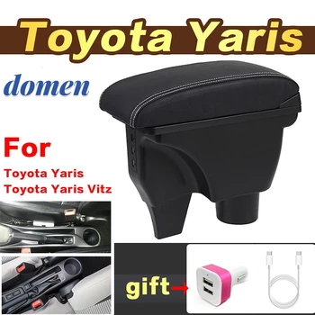Для Toyota Yaris подлокотник коробка все-в-одном для Toyota Yaris Vitz автомобильный подлокотник автомобильные аксессуары USB коробка для хранения установка