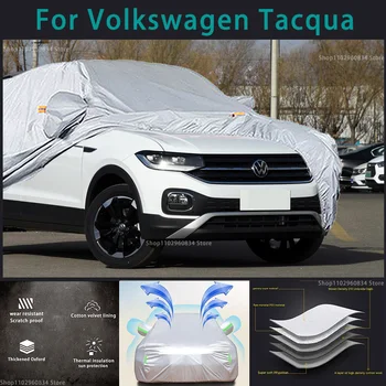 Для Volkswagen Tacqua 210T Полные автомобильные чехлы Наружная защита от солнца, ультрафиолета, Пыли, дождя, Снега, защитный чехол для автомобиля от града, авточехол