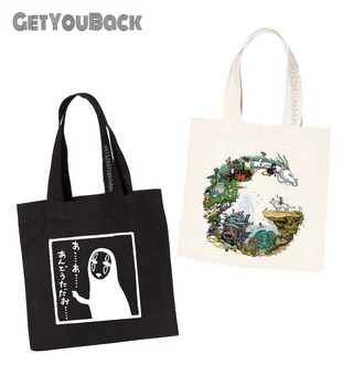 Женская многоразовая холщовая сумка для покупок в стиле аниме Gril, эко-школьные сумки для покупок с героями мультфильмов, прямая поставка
