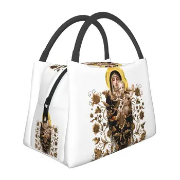 Женская сумка для ланча с изоляцией от Девы Марии, Сменный термоохладитель, коробка для Бэнто, для работы и путешествий