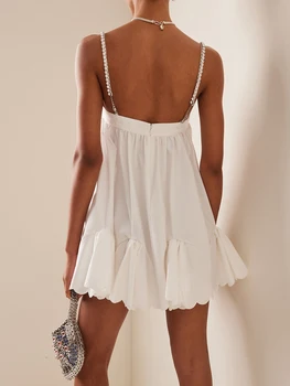 Женское элегантное кружевное платье Макси без рукавов с V-образным вырезом и цветочной вышивкой для свадебной вечеринки