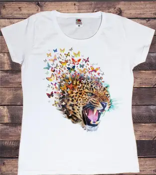 Забавные леопардовые футболки с маслянистым животным принтом, Женская модная футболка, женские летние топы, футболка, Женская одежда в стиле Харадзюку Каваи