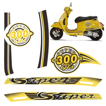 Защитная наклейка на обтекатель мотоцикла GTS300 Подходит для Piaggio Vespa GTS 300 Sport Super Decal, наклейки с эмблемой, светоотражающие наклейки
