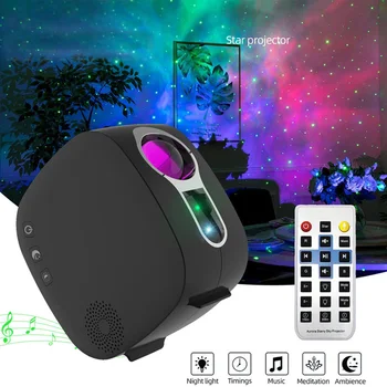 Звездный Проектор Проектор Galaxy Nebula Ночник с Bluetooth Пультом дистанционного управления Воспроизведение музыки Лазерная Проекционная лампа Подарок