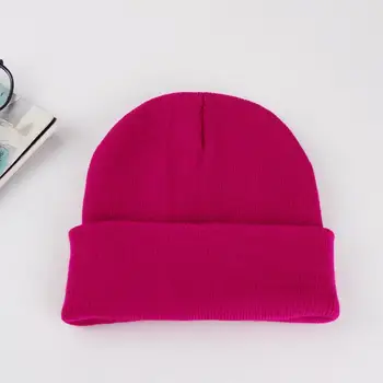 Зимняя шапка, уютная зимняя шапочка унисекс, Мягкая вязаная шапка с высокой эластичностью, защита ушей для мужчин и женщин, однотонная