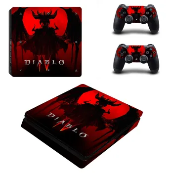 Игра Diablo 4 PS4 Тонкая Наклейка Защитная крышка для PS4 Тонкая Консоль и контроллер Виниловые наклейки