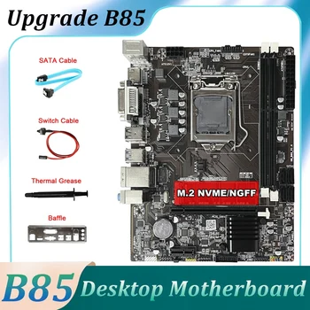 Игровая материнская плата B85 + Кабель SATA + Кабель переключения + Перегородка + Термопаста LGA1150 DDR3 M.2 NVME DVI VGA HD Для 4-го процессора 1150