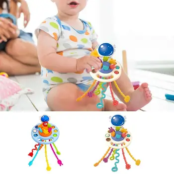 Игрушка на ниточке Монтессори, игрушка на ниточке, сенсорные игрушки для развития моторики, детские игрушки, подарок мальчикам на 18 месяцев на Первый День Рождения