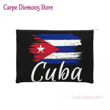 Изготовленная на Заказ Косметичка с Кубинским флагом Гаваны для женщин, Кубинский Патриотический Органайзер для макияжа, туалетных принадлежностей, Набор для хранения косметики Lady Beauty