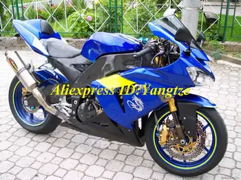Изготовленный на ЗАКАЗ мотоциклетный комплект обтекателей для KAWASAKI Ninja ZX10R 2004 2005 ZX10R 04 05 Знаменитый синий черный ABS комплект обтекателей + 7 подарков SF76