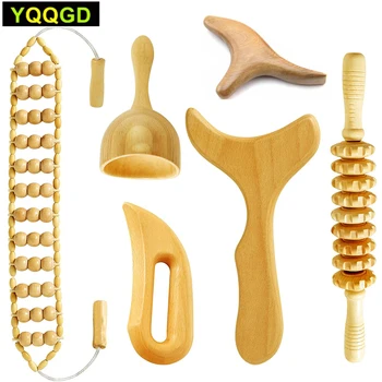 Инструменты для массажа с древесной Терапией, Лимфодренажный Массажер Maderoterapia Kit Colombiana для Коррекции фигуры, Набор Инструментов для массажа