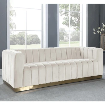 Итальянский Роскошный Бархатный диван, комбинации для гостиной, современная мебель для гостиной