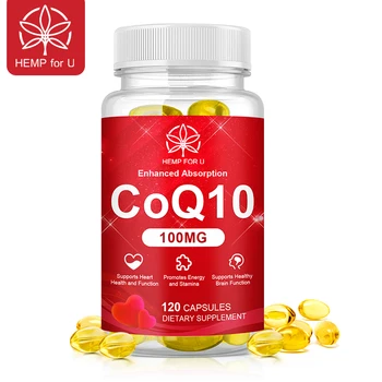Капсулы HFU COQ10 С коэнзимом Q10 Способствуют здоровью сердечно-сосудистой системы Здоровье сердца Обеспечивает энергию Вегетарианское Сверхвысокое усвоение