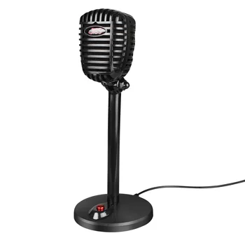 Караоке Микрофон Проводной Студийный HD Конденсаторный с Шумоподавлением Настольный USB Mircophone для компьютера Профессиональный ретро Микрофон