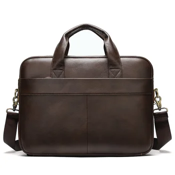 Качественная мужская сумка Высокого качества из натуральной кожи, мужской портфель для ноутбука 14, Деловой портфель, документ