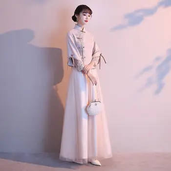 Китайское платье Подружки невесты Большого Размера 2023, Новое Женское платье Подружки Невесты в китайском стиле, Вечернее платье в стиле Тан