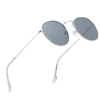 Классические Металлические очки ярких цветов, Женские, мужские, винтажные очки в круглой оправе с океанскими линзами, Летние очки с защитой от UV400
