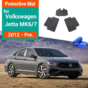 Коврик для заднего сиденья автомобиля с защитой от ударов для Volkswagen Jetta 2012-2023 MK6 MK7, чехол, подушка, Наклейка, Аксессуары для укладки, 3 шт./компл.