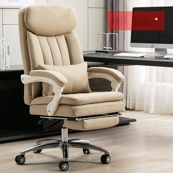 Кожаное Офисное кресло для отдыха, Вращающийся Трон, Эргономичное Офисное кресло, Современная Роскошная мебель для сада в скандинавском Стиле