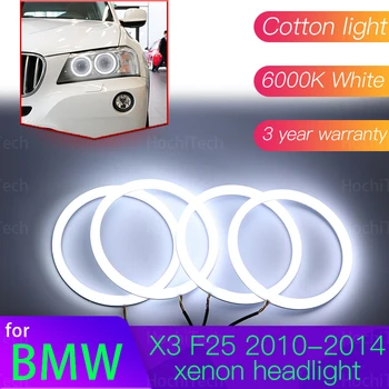 Комплект Angel Eyes 6000 л Хлопок Белый Halo Кольцевой светильник для BMW X3 F25 2010 2011 2012 2013 2014 Ксеноновая фара