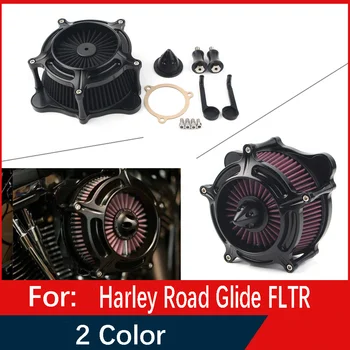 Комплект системы впускных фильтров воздухоочистителя турбины мотоцикла для Harley Dyna FXDLS Softail Touring Trike