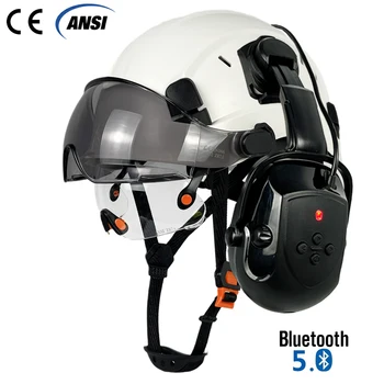 Конструкционный защитный шлем с козырьками Модернизированный Bluetooth-наушник Шумоподавляющие наушники Ear Defender Наушники с каской