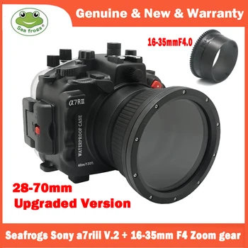Корпус Профессиональной Подводной камеры Seafrogs 40 м/130 футов, Чехол для Дайвинга V.2 для Sony A7iii A7riii с Кольцом Зума для FE 16-35 F4