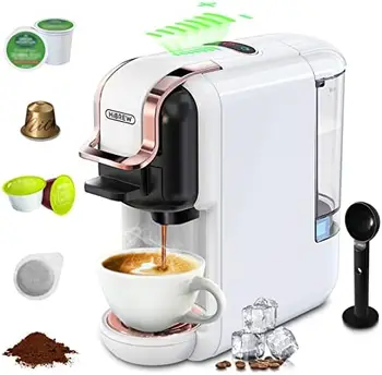 Кофеварка для приготовления кофе в отдельных капсулах, эспрессо-машина HiBREW 5-в-1 для Kcup * / Nes * Original / DG */ ESE Pod / Совместимость с порошком эспрессо, Col