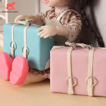 Кукольный домик 1: 12, Милый Миниатюрный Переносной багаж, портфель, Сумочка, Винтажный чемодан, модель Домашней декорации для гостиной, игрушка