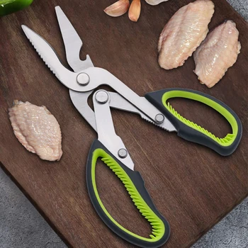 Кухонные ножницы 6 Дюймов, Сверхмощные Изогнутые Многофункциональные Ножницы для куриных костей, нож для приготовления пищи, овощей, рыбалки