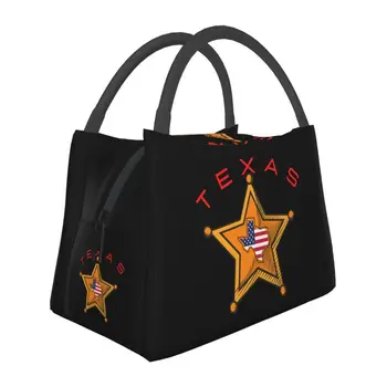 Ланч-боксы Texas Map Star Для женщин, термохолодильник Western Texas Star, сумка для ланча с изоляцией для еды, Больничный офисный контейнер Pinic