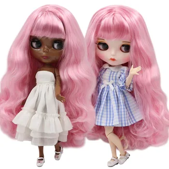 Ледяная кукла DBS Blyth 1/6 bjd 30 см, индивидуальное лицо, обнаженное тело, розовые волосы для девочки, подарок BL1050/1017