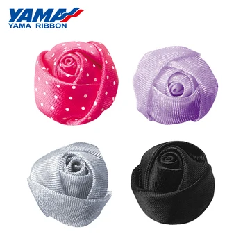 Лента YAMA Bud Rose Диаметром 20 мм ± 5 мм 200 шт./пакет из разных материалов, Атласные Ленты из органзы с цветочным принтом, Свадебные украшения 