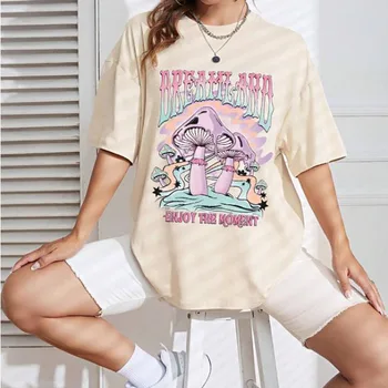 Летняя винтажная модная женская одежда, футболка с графическим слоганом 