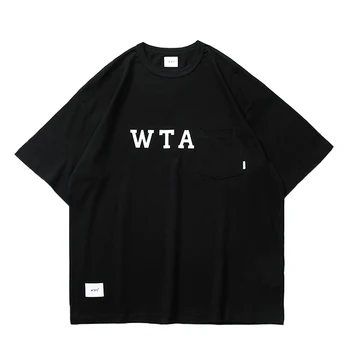 Летняя дизайнерская футболка с карманом и принтом WTAPS с коротким рукавом Nishiyama Cher, японский модный бренд CityBoy, свободная футболка для мужчин