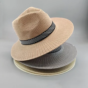 Летняя мужская солнцезащитная шапка, солнцезащитная дышащая вязаная шапка, пляжная уличная шапка для людей среднего и пожилого возраста